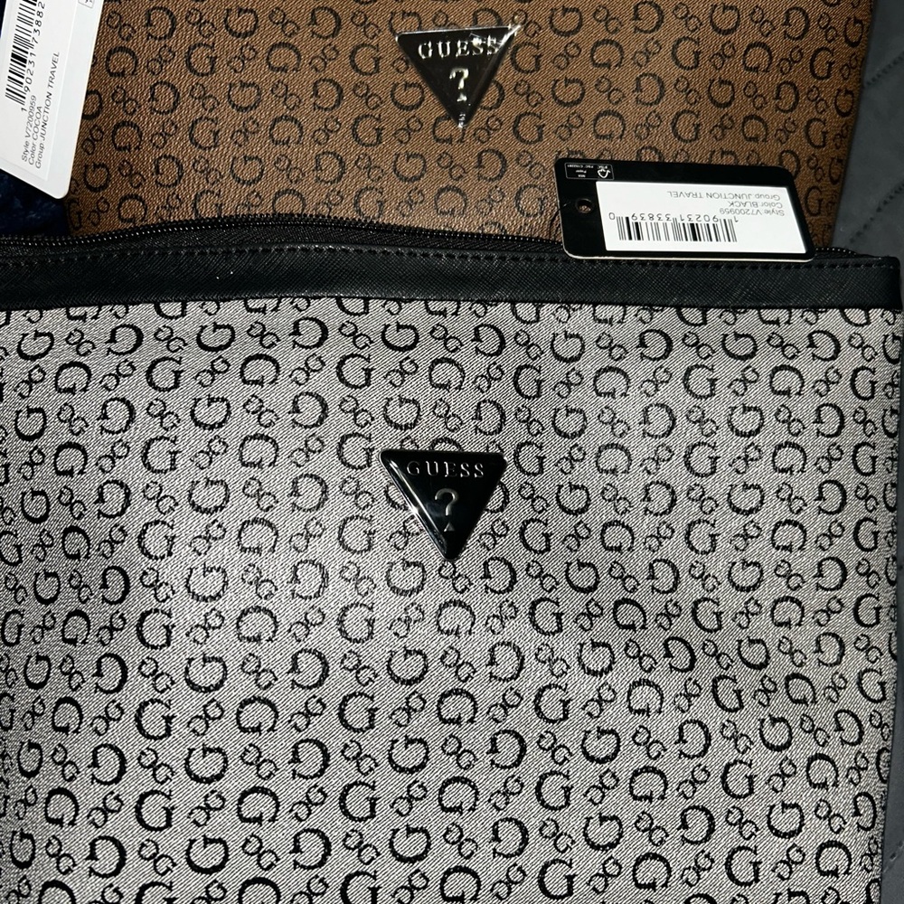 Guess Brown and Gray Monogram Bags